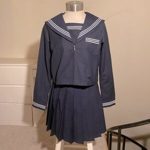Pleated Sailor Skirt Suit